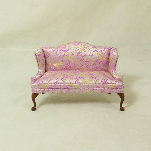 H13020 B, Purple, Pink and Yellow Loveseat in 1" scale - Click Image to Close